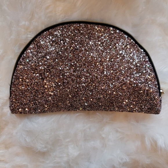 TARTE Glitter Half Moon Makeup Case Clutch NWT - Picture 4 of 8